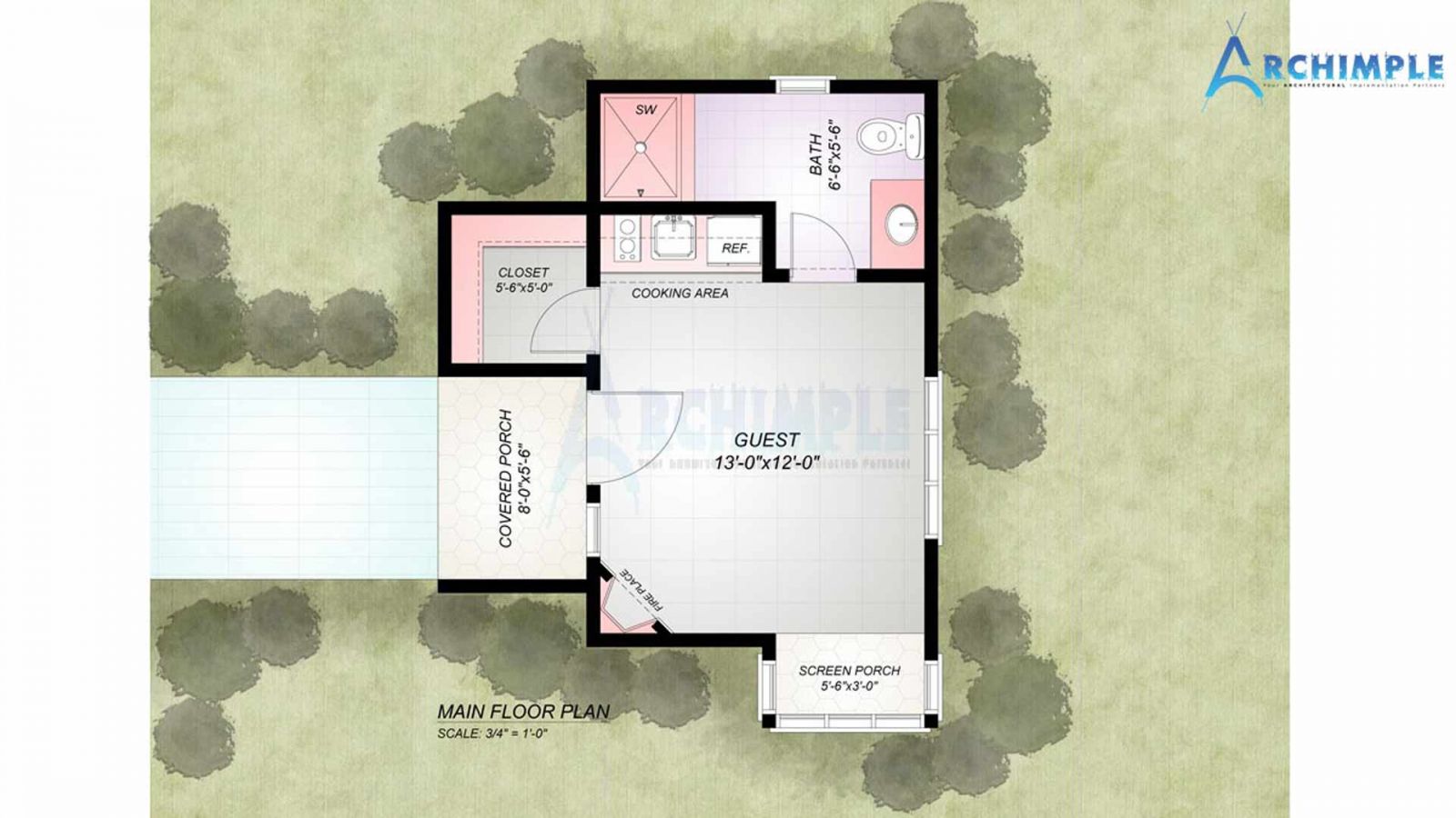 Archimple Affordable 500 Sq Ft Tiny House Plans For Small Living